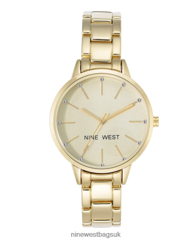 Nine West Crystal Accented Bracelet Watch RFX40B2896 - Nine West UK Sale Gold-Tone