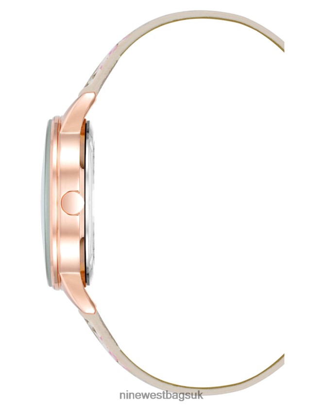Nine West Floral Patterned Strap Watch RFX40B2885 - Nine West Bags UK Pink