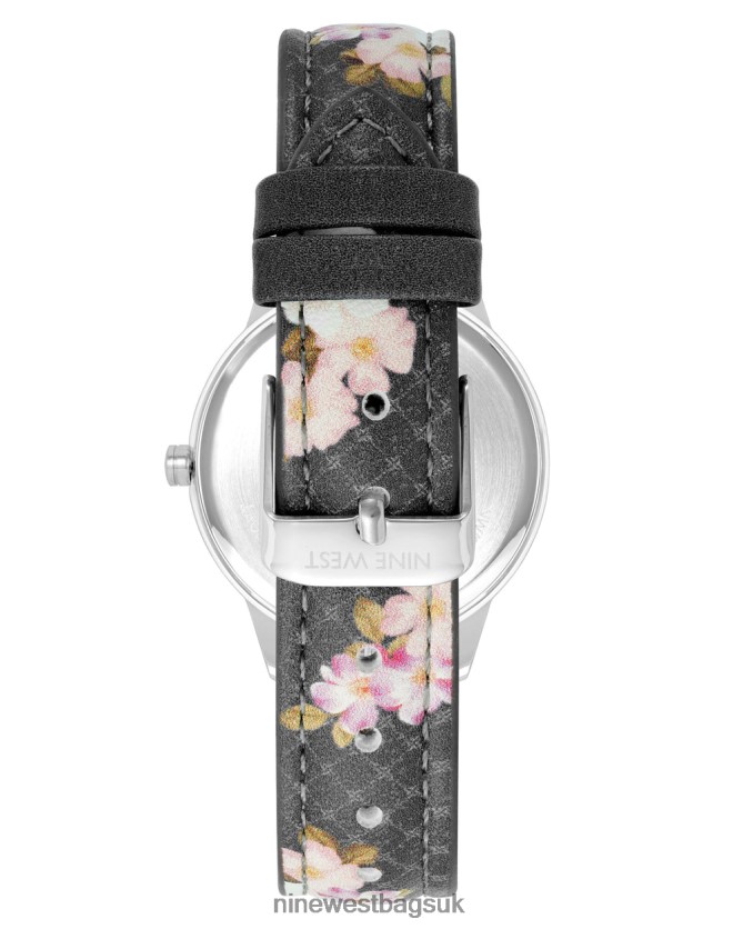 Nine West Floral Patterned Strap Watch RFX40B2891 - Nine West Sandals UK Black