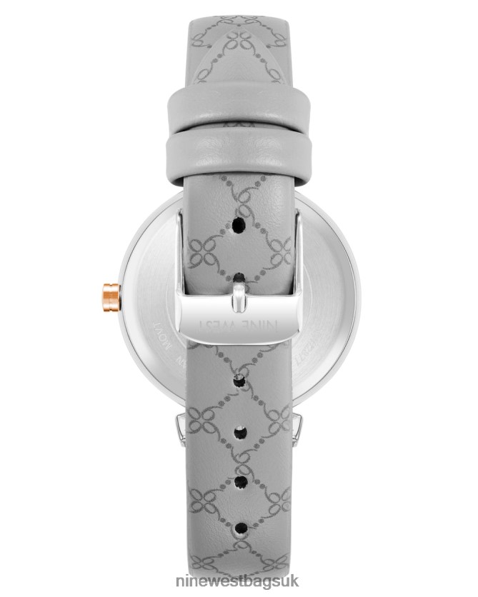 Nine West Logo Patterned Strap Watch RFX40B2877 - Nine West Bags UK Grey