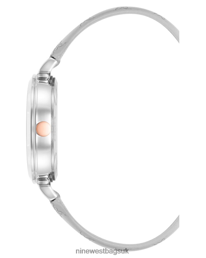 Nine West Logo Patterned Strap Watch RFX40B2877 - Nine West Bags UK Grey