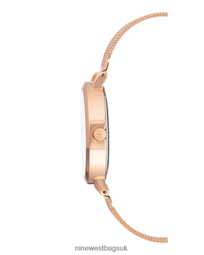 Nine West Minimalist Mesh Bracelet Watch RFX40B2876 - Nine West UK Sale Rose Gold-Tone