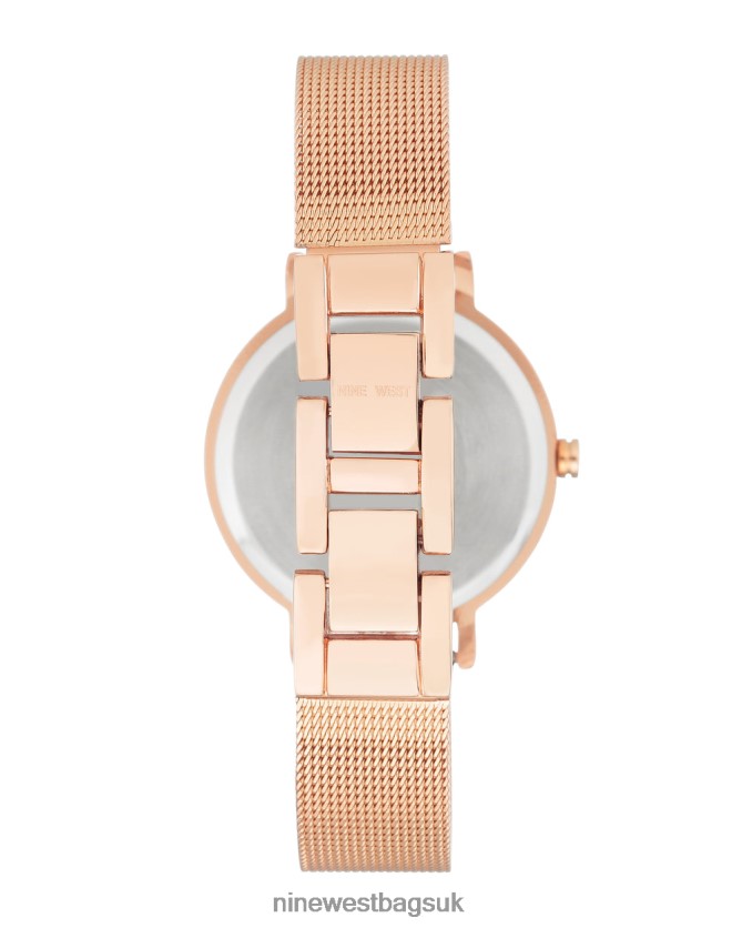 Nine West Minimalist Mesh Bracelet Watch RFX40B2876 - Nine West UK Sale Rose Gold-Tone