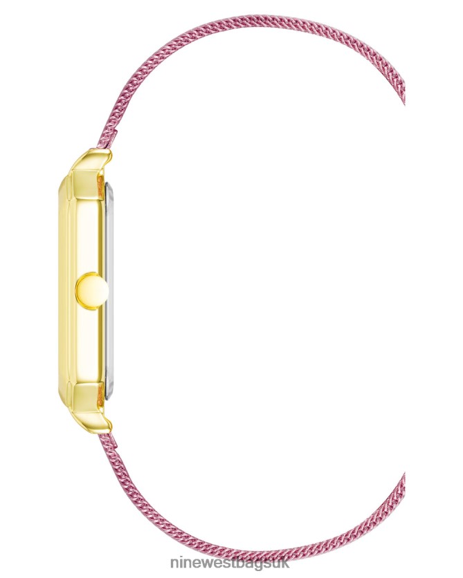 Nine West Octagon Case Mesh Bracelet Watch RFX40B2890 - Nine West UK Pink
