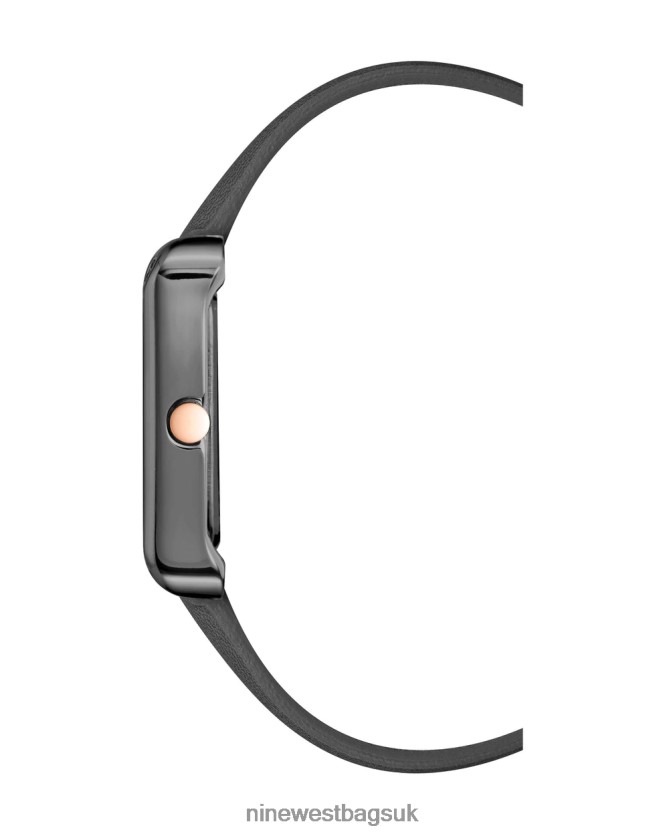 Nine West Rectangular Case Strap Watch RFX40B2901 - Nine West Bags UK Black