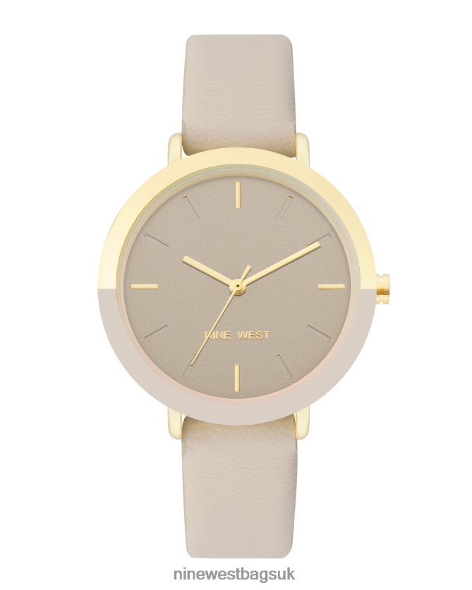 Nine West Two-Tone Bezel Strap Watch RFX40B2867 - Nine West Sandals UK Tan