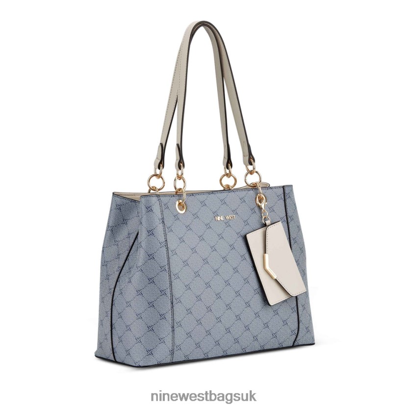 Nine West Basil Jet Set Shopper RFX40B2131 - Nine West UK Sale Chambray Logo/Milk