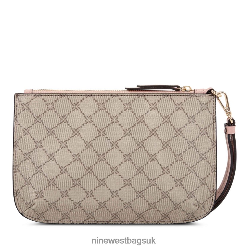 Nine West Lawson Wristlet RFX40B2841 - Nine West Bags UK Beige Logo/Modern Pink