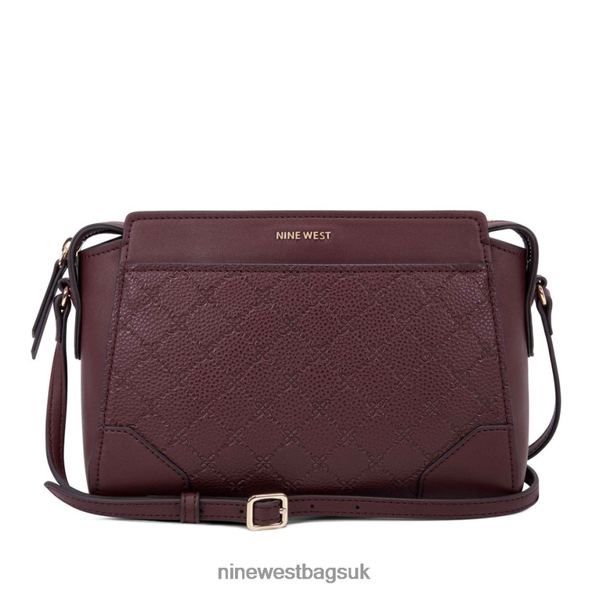 Nine West Brooklyn Jet Set Crossbody RFX40B2618 - Nine West UK Merlot Logo