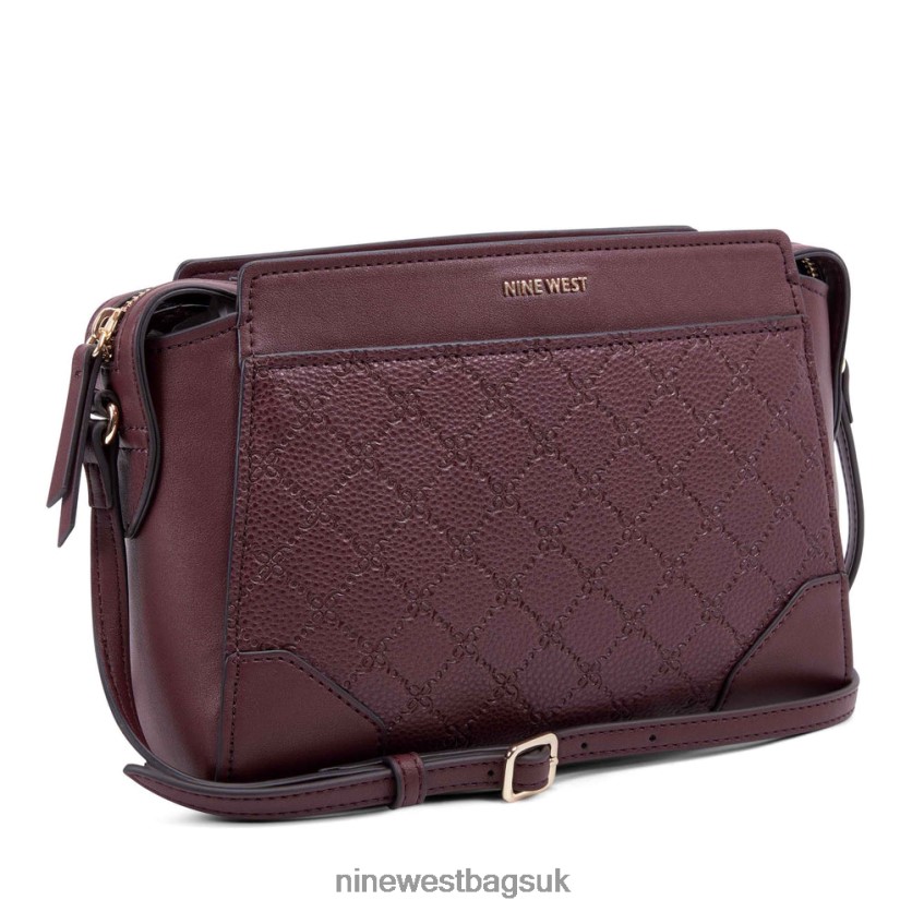 Nine West Brooklyn Jet Set Crossbody RFX40B2618 - Nine West UK Merlot Logo
