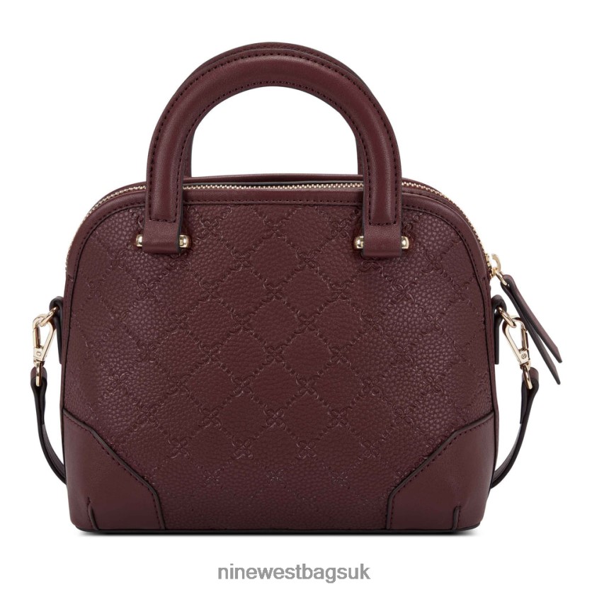 Nine West Brooklyn Mini Dome Satchel RFX40B2604 - Nine West UK Sale Merlot Logo
