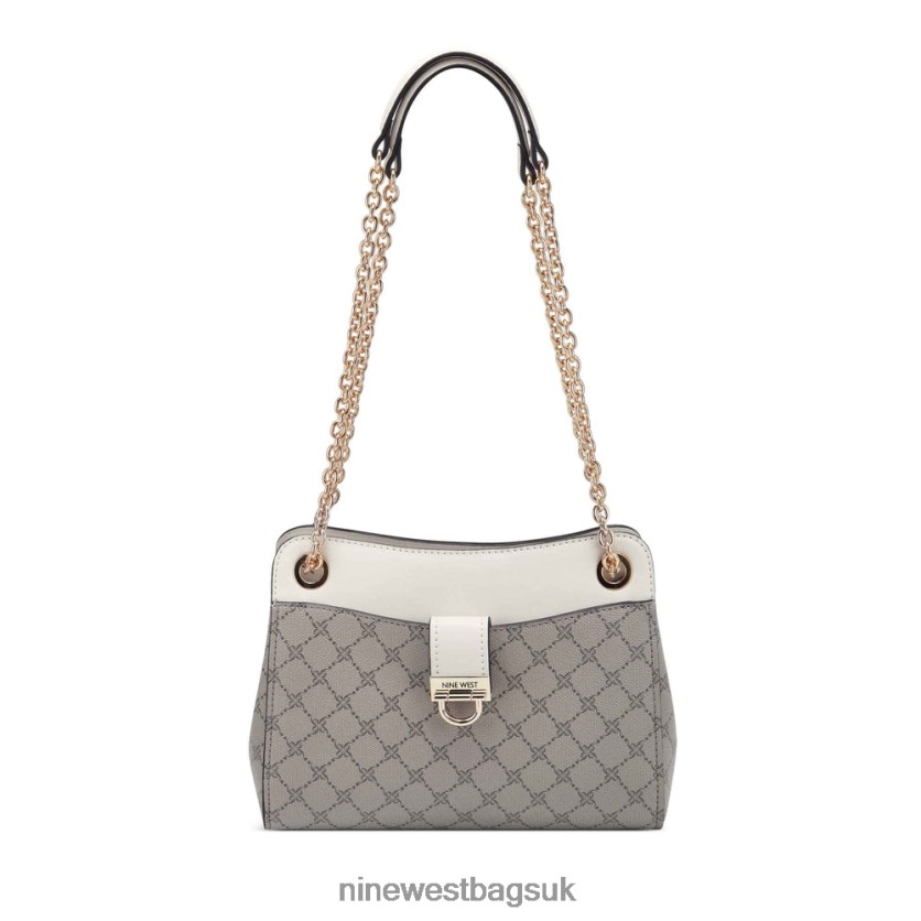 Nine West Clara Convertible Crossbody RFX40B2640 - Nine West UK Sale Beige Logo/Milk