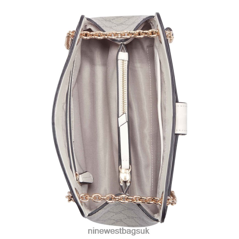 Nine West Clara Convertible Crossbody RFX40B2640 - Nine West UK Sale Beige Logo/Milk