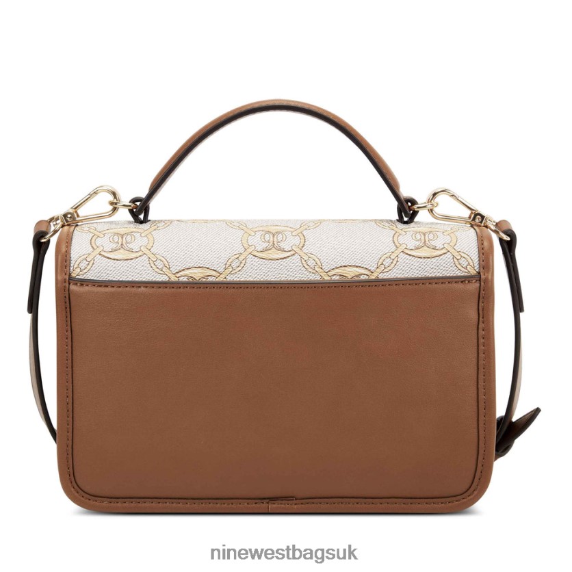 Nine West Emery Crossbody Flap RFX40B2566 - Nine West Sandals UK Gold Logo/Saddle Tan