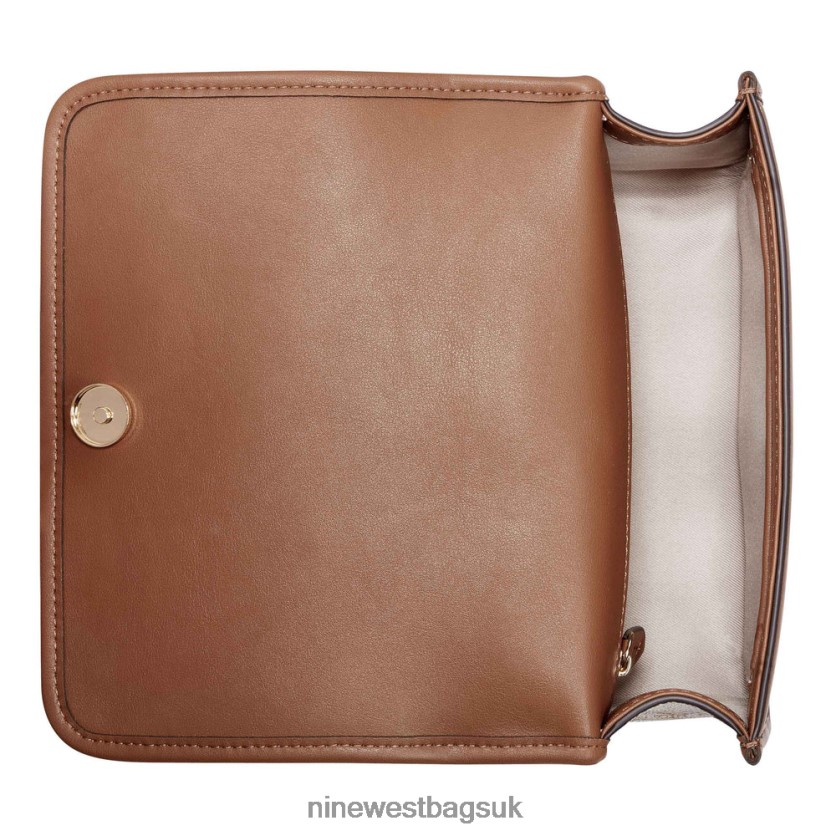 Nine West Emery Crossbody Flap RFX40B2566 - Nine West Sandals UK Gold Logo/Saddle Tan