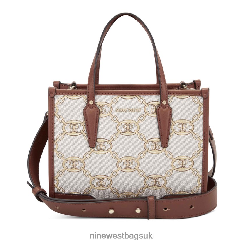 Nine West Emery Mini Tote RFX40B2600 - Nine West UK Sale Gold Logo/Saddle Tan