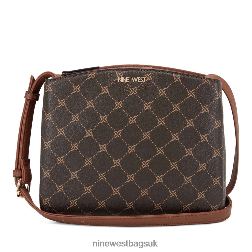 Nine West Jorie Mini Jet Set Crossbody RFX40B2648 - Nine West UK Sale Brown Logo/Tan