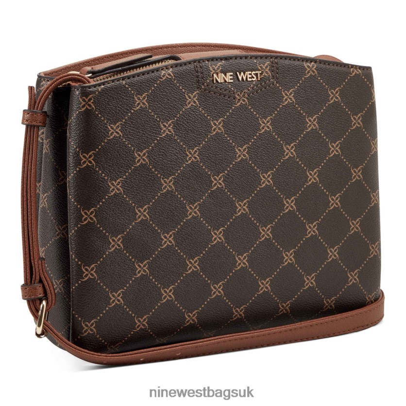 Nine West Jorie Mini Jet Set Crossbody RFX40B2648 - Nine West UK Sale Brown Logo/Tan