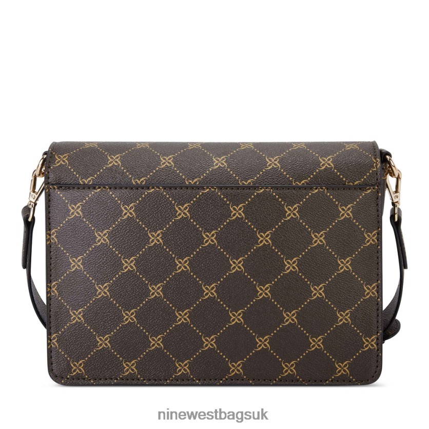 Nine West Kathy Crossbody Flap RFX40B2687 - Nine West Sandals UK Brown Logo Multi