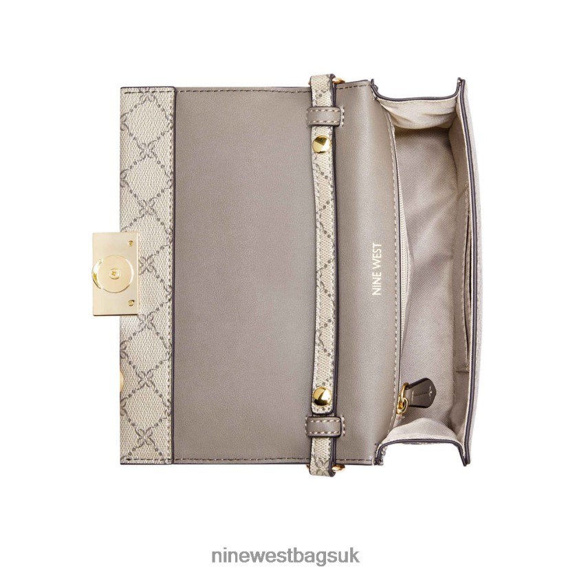 Nine West Kathy Mini Crossbody Flap RFX40B2637 - Nine West Bags UK Beige Logo Multi
