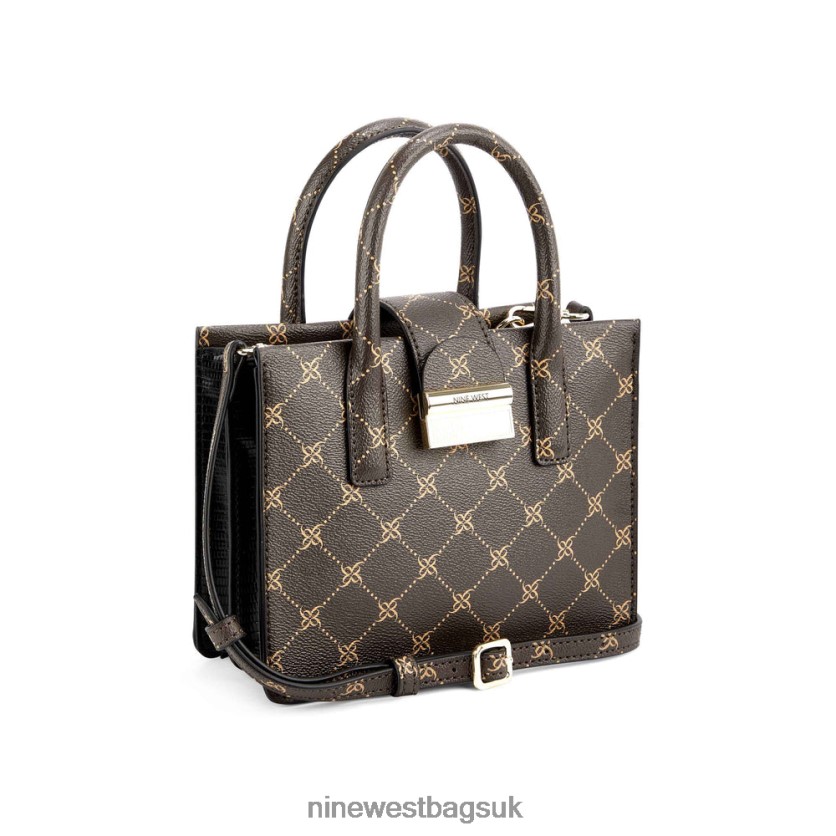 Nine West Kathy Mini Jet Set Tote RFX40B2670 - Nine West UK Brown Logo Multi