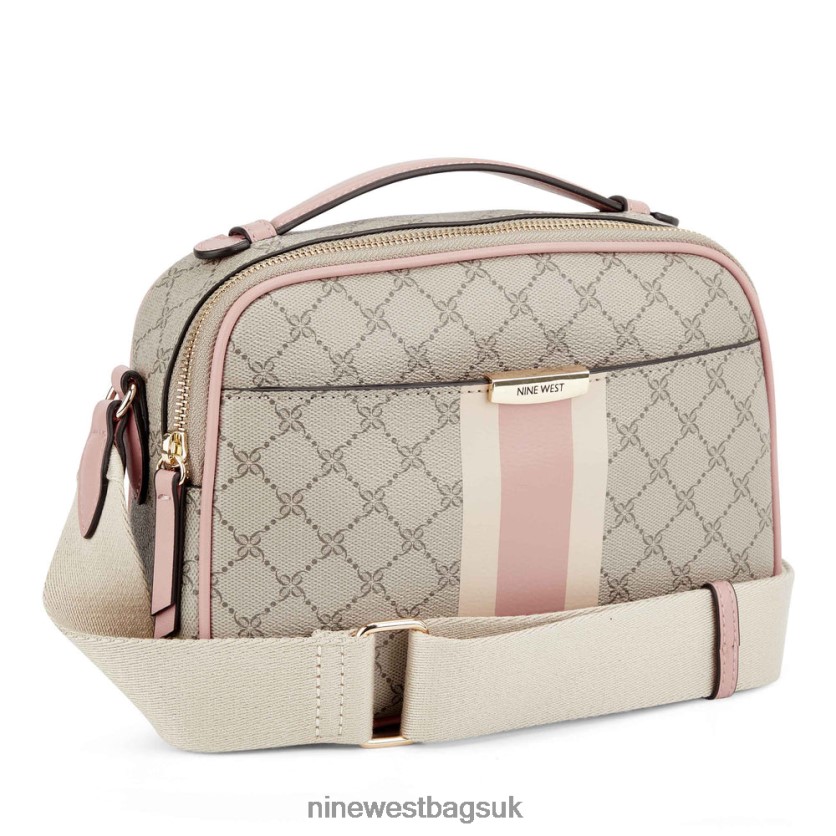 Nine West Pamela Camera Bag RFX40B2597 - Nine West Bags UK Beige Logo/Pink