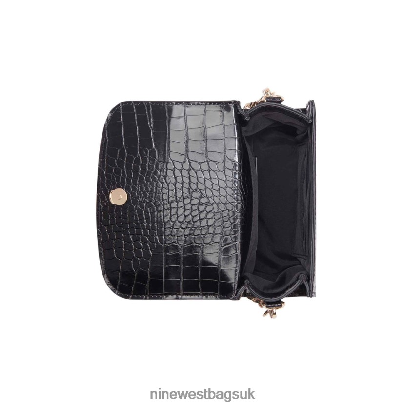 Nine West Skylar Mini Crossbody Flap RFX40B2599 - Nine West Sandals UK Black Croco