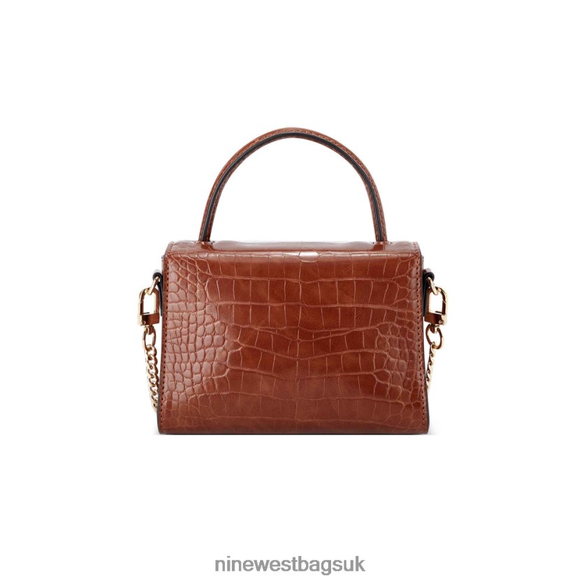 Nine West Skylar Mini Crossbody Flap RFX40B2606 - Nine West UK Caramel Croco