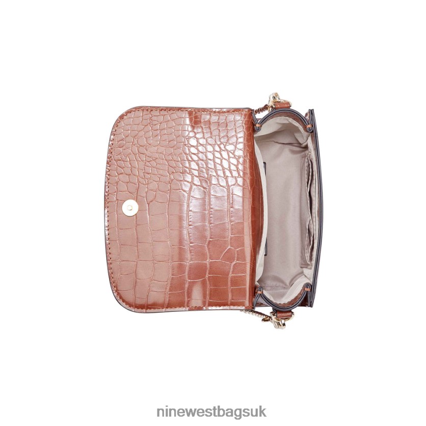 Nine West Skylar Mini Crossbody Flap RFX40B2606 - Nine West UK Caramel Croco