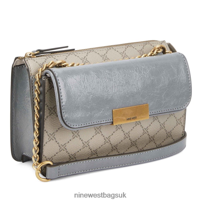 Nine West Susan Cnvrtble Xbdy Top Zip RFX40B2591 - Nine West Sandals UK Beige Logo/Slate