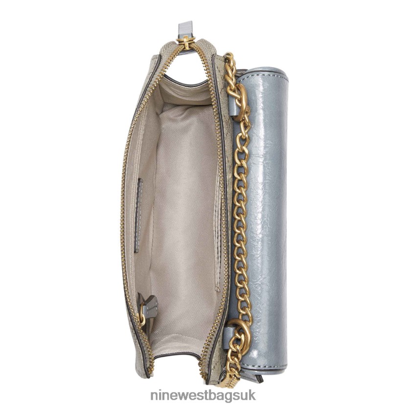 Nine West Susan Cnvrtble Xbdy Top Zip RFX40B2591 - Nine West Sandals UK Beige Logo/Slate