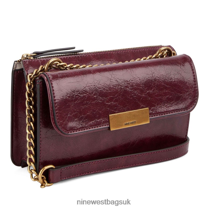 Nine West Susan Cnvrtble Xbdy Top Zip RFX40B2653 - Nine West Bags UK Merlot