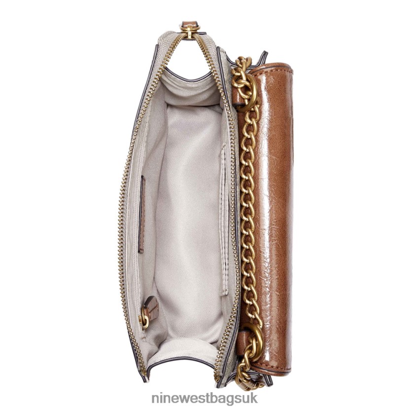 Nine West Susan Cnvrtble Xbdy Top Zip RFX40B2655 - Nine West Sandals UK Beige Logo/Tan