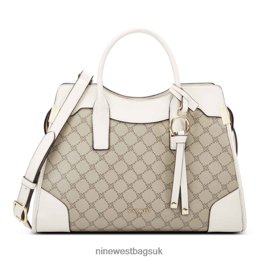 Nine West Branwen Jet Set Satchel RFX40B2799 - Nine West Sandals UK Beige Logo/Milk