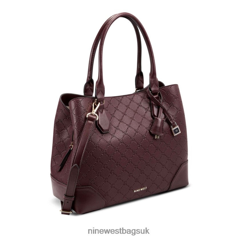 Nine West Brooklyn Jet Set Carryall RFX40B2734 - Nine West UK Merlot Logo