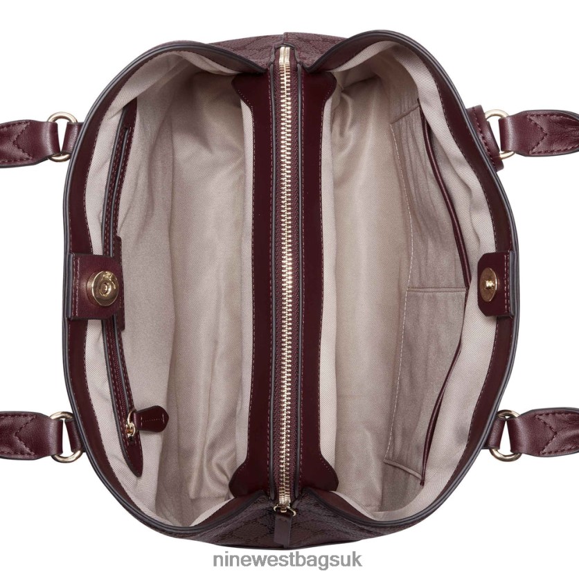 Nine West Brooklyn Jet Set Carryall RFX40B2734 - Nine West UK Merlot Logo