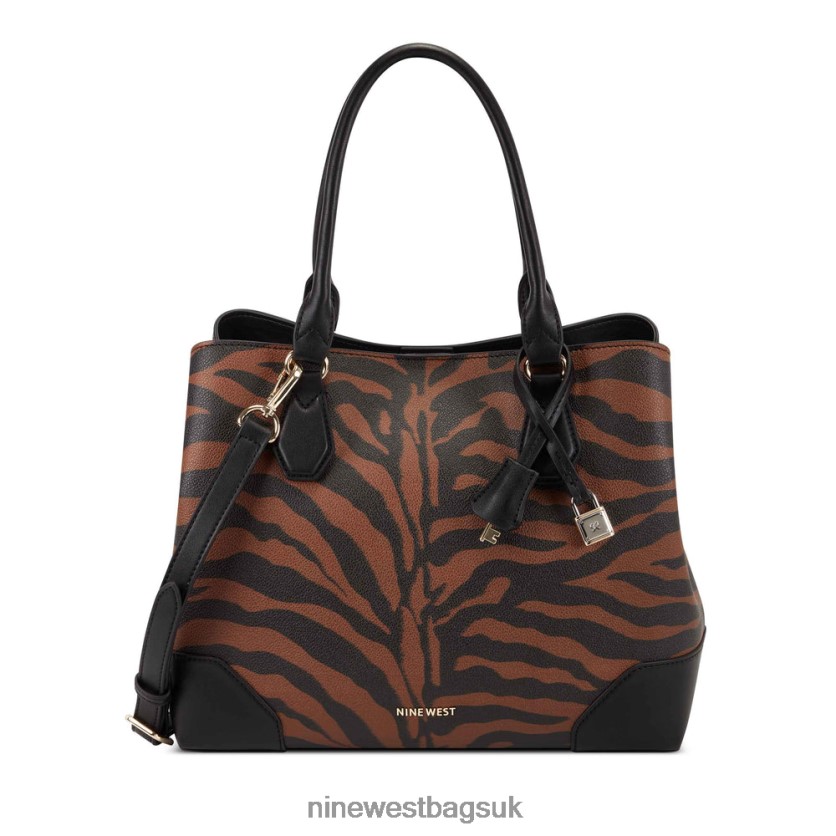 Nine West Brooklyn Jet Set Carryall RFX40B2749 - Nine West Bags UK Black/Saddle Tan