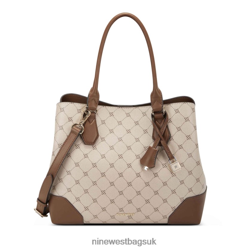 Nine West Brooklyn Jet Set Carryall RFX40B2784 - Nine West UK Sale Khaki Cognac Logo