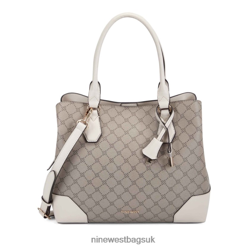Nine West Brooklyn Jet Set Carryall RFX40B2817 - Nine West Bags UK Beige Logo/Milk