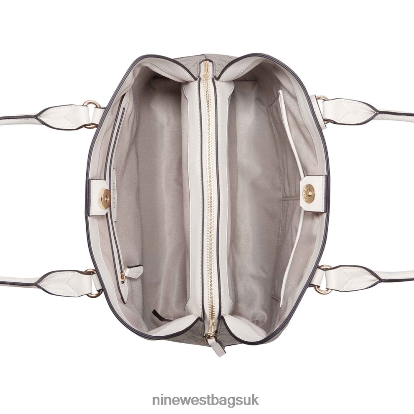 Nine West Brooklyn Jet Set Carryall RFX40B2817 - Nine West Bags UK Beige Logo/Milk