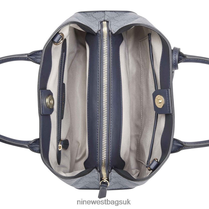 Nine West Brooklyn Jet Set Satchel RFX40B2751 - Nine West Sandals UK French Navy Logo