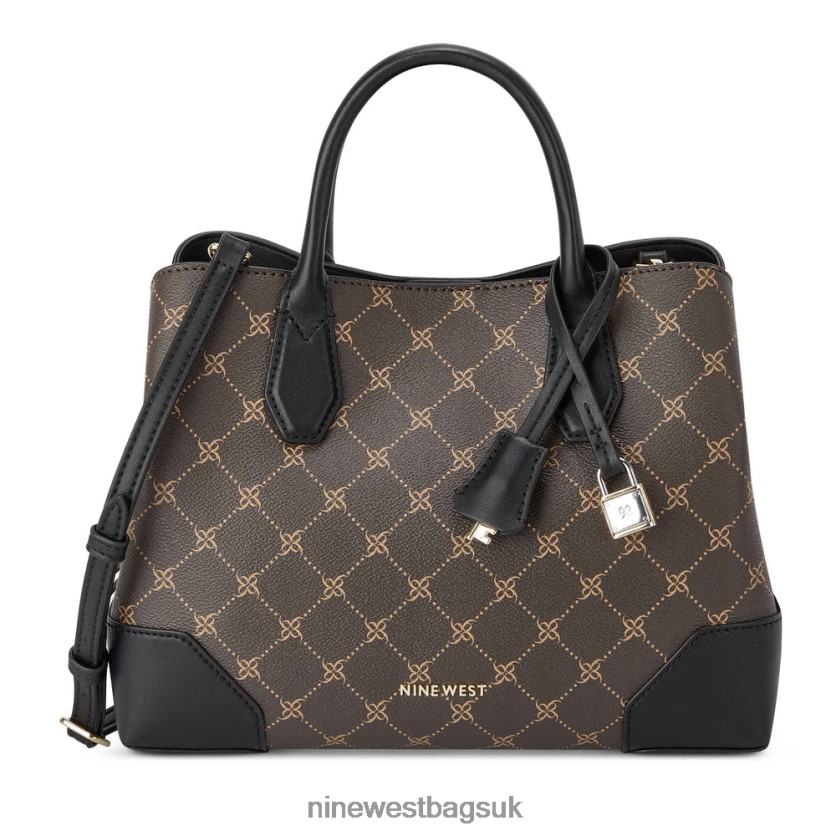 Nine West Brooklyn Jet Set Satchel RFX40B2796 - Nine West UK Sale Brown/Black