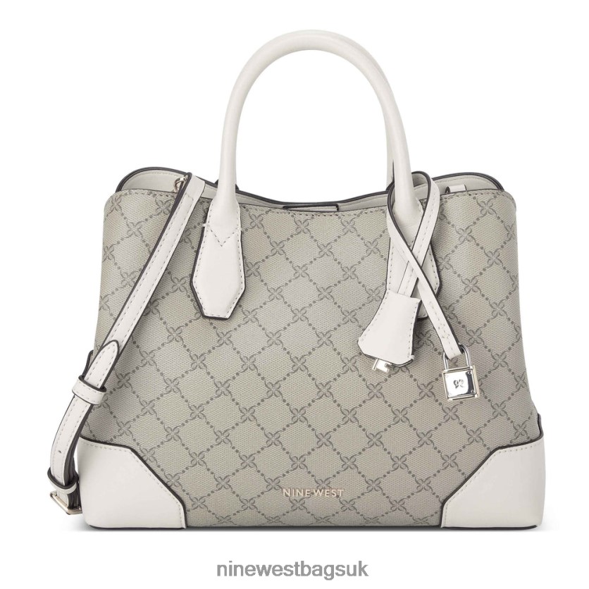 Nine West Brooklyn Jet Set Satchel RFX40B2816 - Nine West UK Sale Beige Logo/Milk