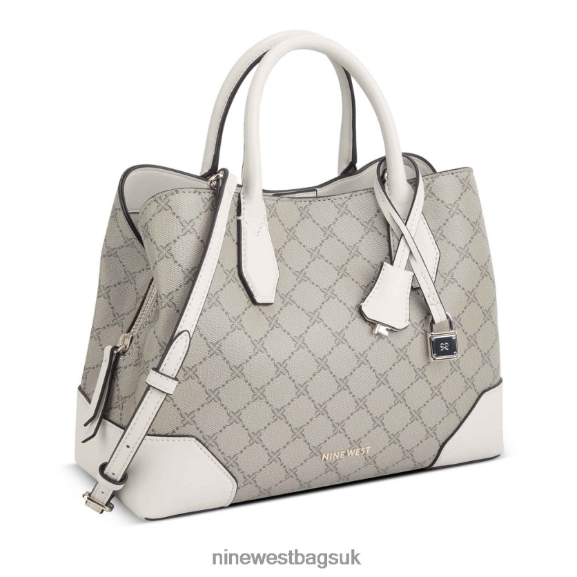 Nine West Brooklyn Jet Set Satchel RFX40B2816 - Nine West UK Sale Beige Logo/Milk