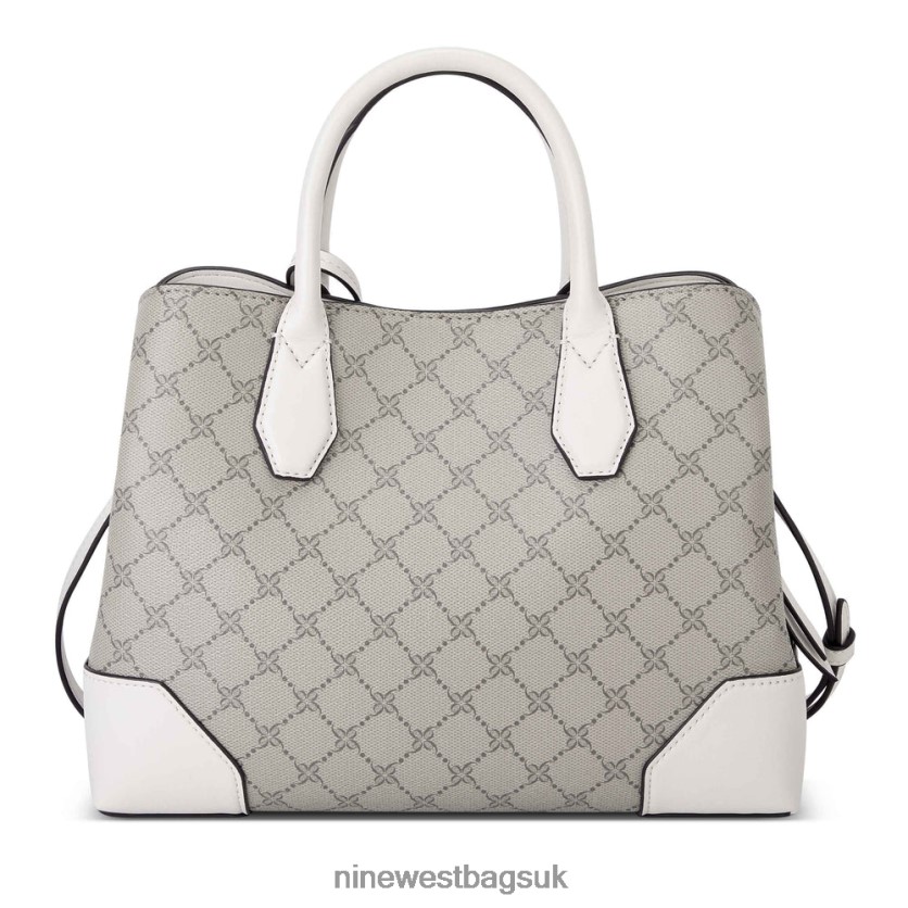 Nine West Brooklyn Jet Set Satchel RFX40B2816 - Nine West UK Sale Beige Logo/Milk
