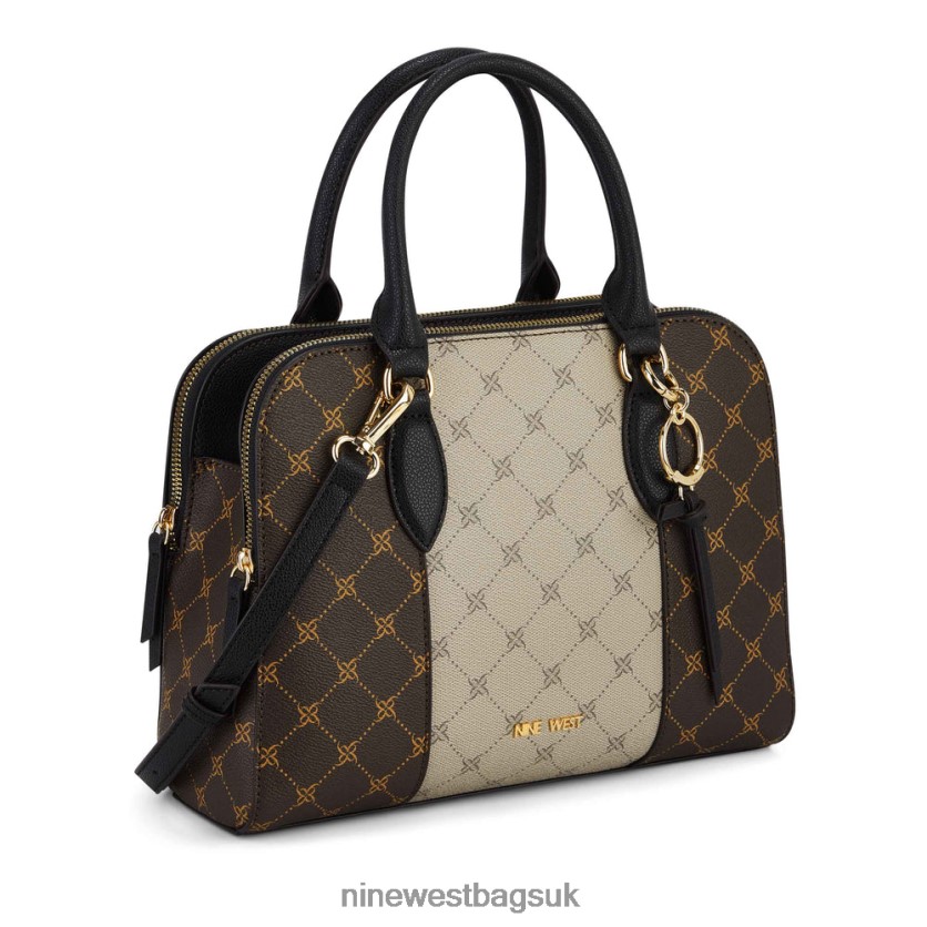 Nine West Cyra A List Satchel RFX40B2770 - Nine West UK Hazel/Brown Logo