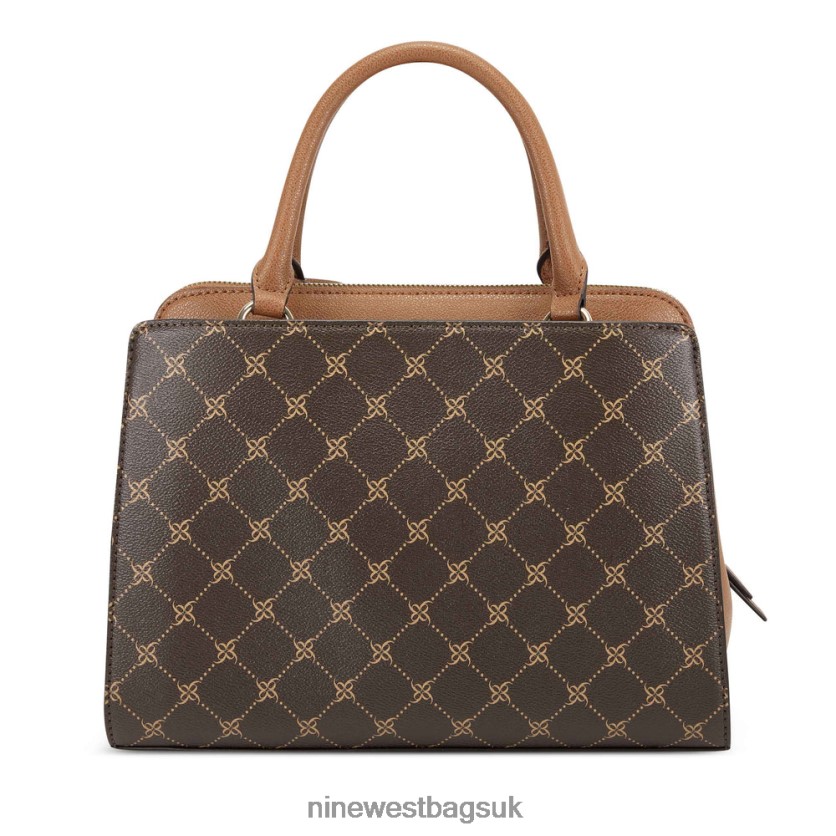 Nine West Endora Satchel RFX40B2818 - Nine West UK Brown Logo/Tan