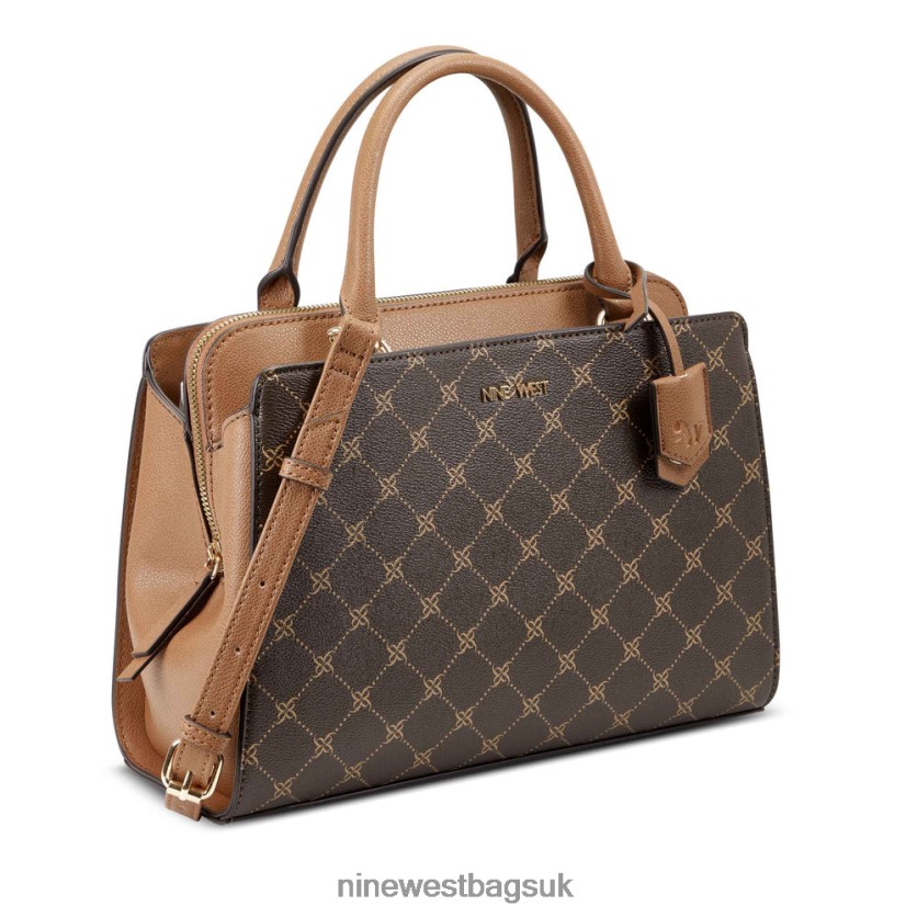 Nine West Endora Satchel RFX40B2818 - Nine West UK Brown Logo/Tan