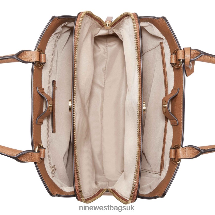 Nine West Endora Satchel RFX40B2818 - Nine West UK Brown Logo/Tan