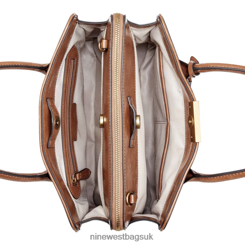 Nine West Susan Jet Set Satchel RFX40B2769 - Nine West Bags UK Beige Logo/Tan